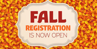 Fall Registration is now open